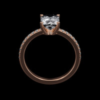 2.06 Ct. Sapphire Ring, 14K Rose Gold 3