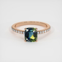 2.05 Ct. Bi Color Sapphire Ring, 14K Rose Gold 1