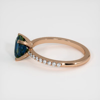 2.05 Ct. Bi Color Sapphire Ring, 14K Rose Gold 4