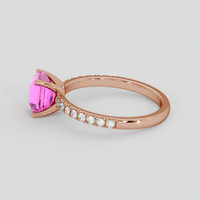2.24 Ct. Pink Sapphire Ring, 14K Rose Gold 4