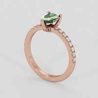 1.16 Ct. Bluish Green Sapphire Ring, 14K Rose Gold 2