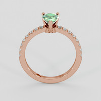 1.16 Ct. Bluish Green Sapphire Ring, 14K Rose Gold 3