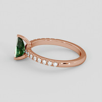 1.16 Ct. Bluish Green Sapphire Ring, 14K Rose Gold 4