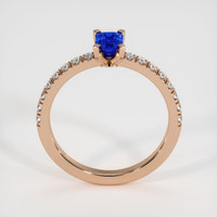 0.58 Ct. Blue Sapphire Ring, 14K Rose Gold 3