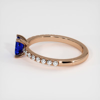 0.58 Ct. Blue Sapphire Ring, 14K Rose Gold 4