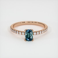 0.76 Ct. Sapphire Ring, 14K Rose Gold 1