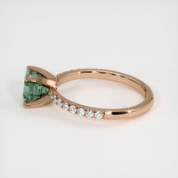 1.75 Ct. Bluish Green Sapphire Ring, 14K Rose Gold 4