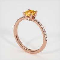 0.57 Ct. Sapphire Ring, 14K Rose Gold 2