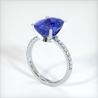 6.13 Ct. Blue Sapphire Ring, 10K White Gold 2