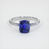 1.93 Ct. Blue Sapphire Ring, 10K White Gold 1
