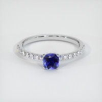 0.68 Ct. Blue Sapphire Ring, 10K White Gold 1
