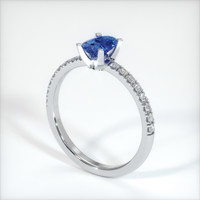 0.82 Ct. Blue Sapphire Ring, 10K White Gold 2