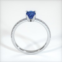 0.82 Ct. Blue Sapphire Ring, 10K White Gold 3