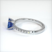 0.82 Ct. Blue Sapphire Ring, 10K White Gold 4