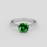 1.30 Ct. Green Chrome Tourmaline Ring, 10K White Gold 1