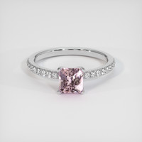1.13 Ct. Pink Sapphire Ring, 10K White Gold 1