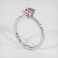 1.13 Ct. Pink Sapphire Ring, 10K White Gold 2