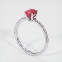 1.20 Ct. Pinkish Red Ruby Ring, 10K White Gold 2