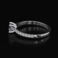 0.37 Ct. White Sapphire Ring, 10K White Gold 4