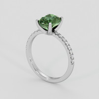 3.02 Ct. Green Sapphire Ring, 10K White Gold 2