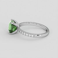 3.02 Ct. Green Sapphire Ring, 10K White Gold 4