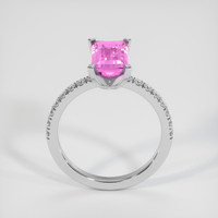 2.25 Ct. Pink Sapphire Ring, 10K White Gold 3