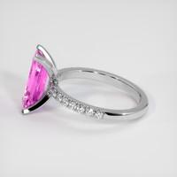2.25 Ct. Pink Sapphire Ring, 10K White Gold 4