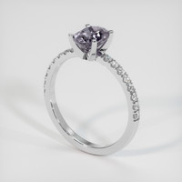 1.27 Ct. Bluish Grey Sapphire Ring, 10K White Gold 2