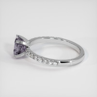 1.27 Ct. Bluish Grey Sapphire Ring, 10K White Gold 4