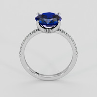 4.20 Ct. Blue Sapphire Ring, 10K White Gold 3