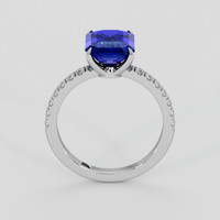3.64 Ct. Blue Sapphire Ring, 10K White Gold 3