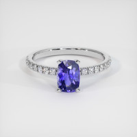 1.66 Ct. Bluish Purple Sapphire Ring, 10K White Gold 1