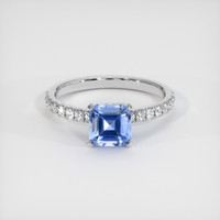 1.34 Ct. Blue Sapphire Ring, 10K White Gold 1