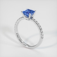 1.34 Ct. Blue Sapphire Ring, 10K White Gold 2