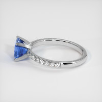 1.34 Ct. Blue Sapphire Ring, 10K White Gold 4