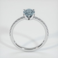 1.52 Ct. Greenish Blue Sapphire Ring, 10K White Gold 3