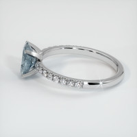 1.52 Ct. Greenish Blue Sapphire Ring, 10K White Gold 4