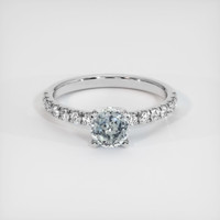 0.63 Ct. Bluish Grey Sapphire Ring, 10K White Gold 1