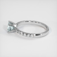 0.63 Ct. Bluish Grey Sapphire Ring, 10K White Gold 4