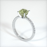 1.93 Ct. Greenish Yellow Sapphire Ring, 10K White Gold 2