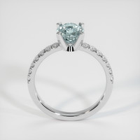 1.06 Ct. Greyish Blue Sapphire Ring, 10K White Gold 3