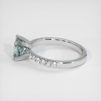 1.06 Ct. Greyish Blue Sapphire Ring, 10K White Gold 4