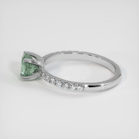 1.00 Ct. Green Sapphire Ring, 10K White Gold 4