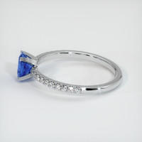 0.84 Ct. Sapphire Ring, 14K White Gold 4