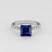 2.19 Ct. Blue Sapphire Ring, 14K White Gold 1