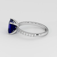 2.19 Ct. Blue Sapphire Ring, 14K White Gold 4