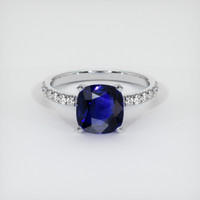 1.79 Ct. Sapphire Ring, 14K White Gold 1