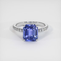 4.09 Ct. Color Change Sapphire Ring, 14K White Gold 1