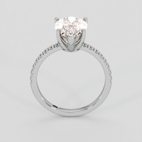 2.61 Ct. Peach Morganite Ring, 14K White Gold 3
