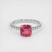 1.34 Ct. Sapphire Ring, 14K White Gold 1